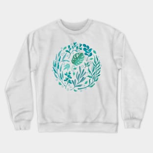 Teal Garden Crewneck Sweatshirt